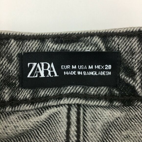 Zara Gray Mid Rise Distressed Mini Skirt Size M 28 - Picture 3 of 7